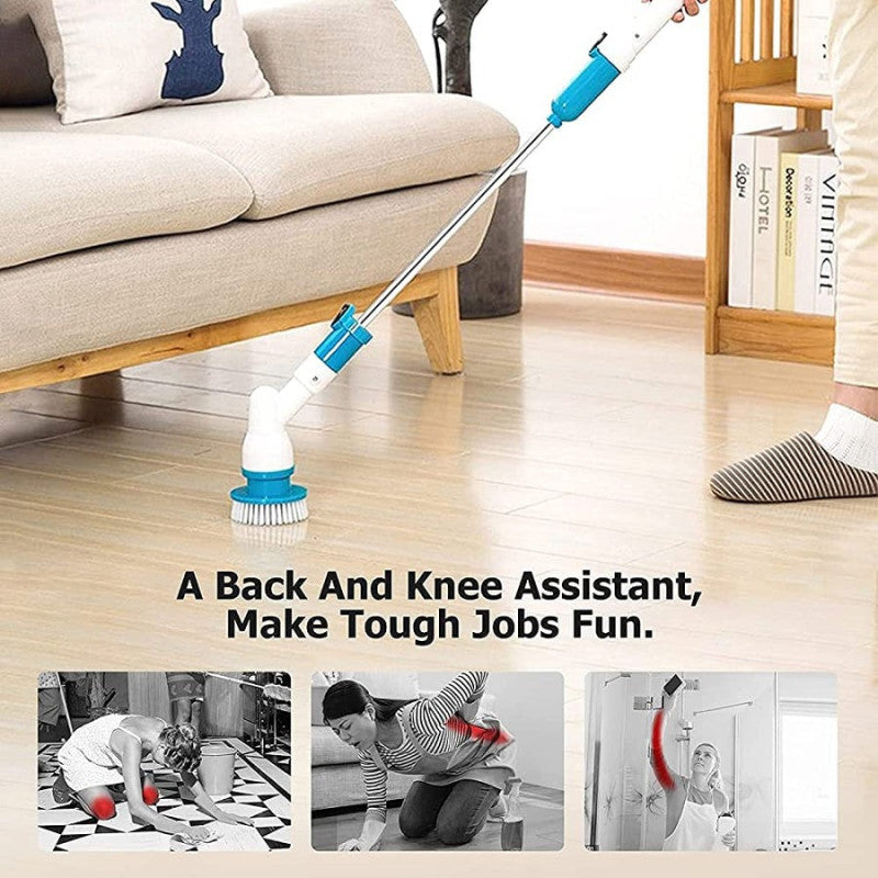 Electric Spin Scrubber Brush – Cordless Rechargeable Bathroom Cleaning Brush for Floor, Tiles, Tub & Kitchen