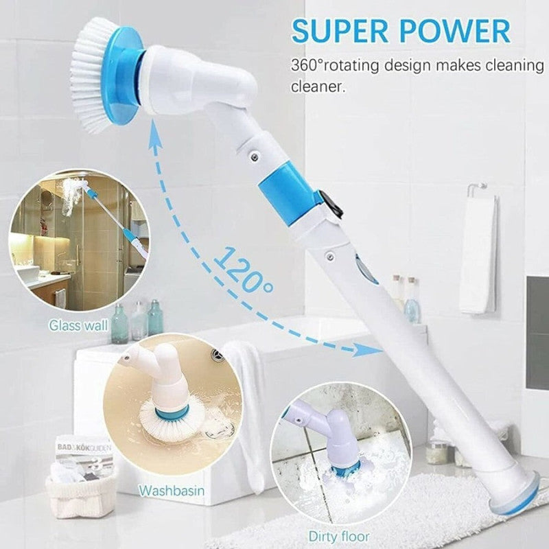 Electric Spin Scrubber Brush – Cordless Rechargeable Bathroom Cleaning Brush for Floor, Tiles, Tub & Kitchen