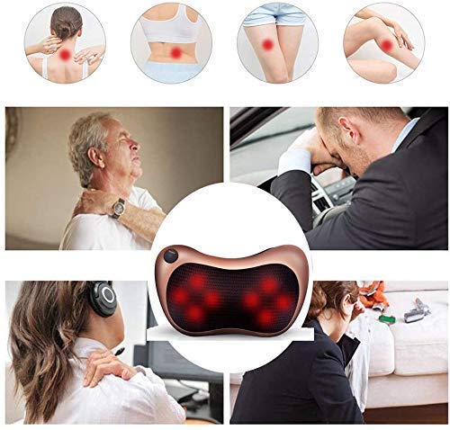 Electric Infrared Thermal Magnetic Pillow Massager – Heated Neck, Shoulder & Back Massage Cushion