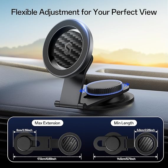 360° Universal Car Phone Mount – Dashboard & Windshield Mobile Holder for All Smartphones