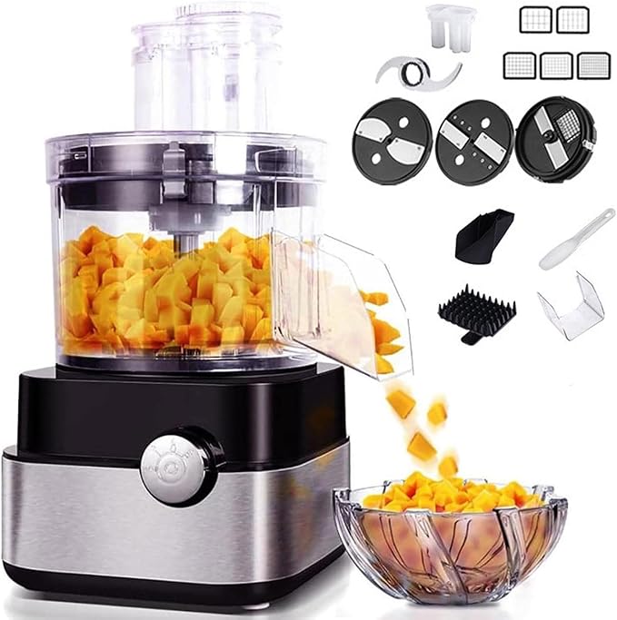 5-in-1 Electric Vegetable Chopper & Food Processor – 600W Multifunction Meat Grinder with 5 Stainless Steel Blades