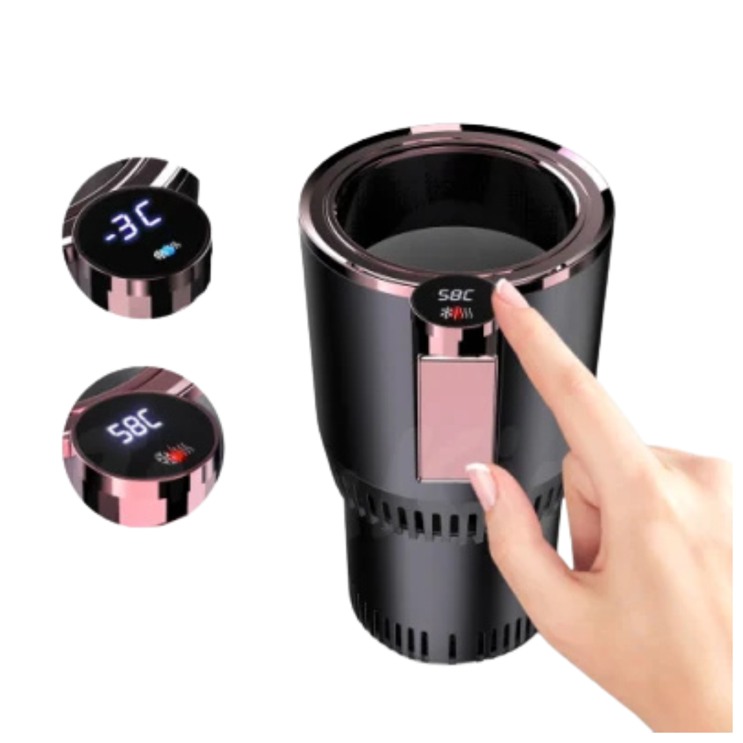 Smart Car Cup Cooler & Warmer | 2-in-1 Portable Heating & Cooling Cup Holder for Car, Office & Home
