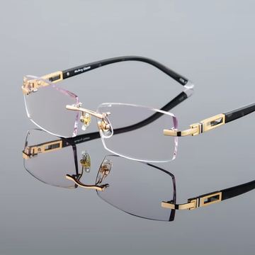 XUESHANN Retro Multifocal Blue Light Blocking Reading Glasses – Rectangle Diamond-Cut Bifocal Eyeglasses for Men & Women