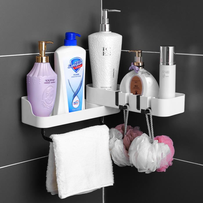 Rotatable Bathroom Shelf Storage Rack – 360° Corner Organizer for Bathroom, Kitchen & Home