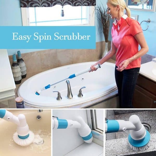 Electric Spin Scrubber Brush – Cordless Rechargeable Bathroom Cleaning Brush for Floor, Tiles, Tub & Kitchen
