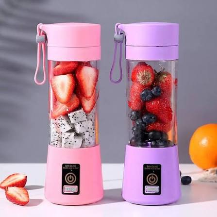 6-Blade Portable Juicer Mixer Grinder – USB Rechargeable Smoothie Blender for Fresh Juices & Shakes