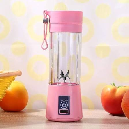 6-Blade Portable Juicer Mixer Grinder – USB Rechargeable Smoothie Blender for Fresh Juices & Shakes