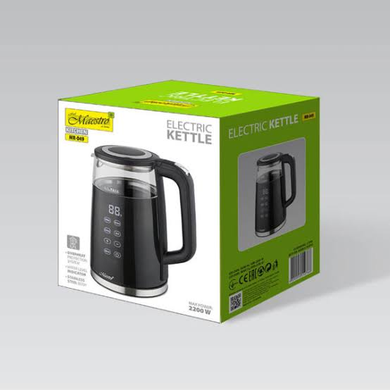 RSH-536-WST 1.8L Electric Kettle – 1800W Fast Boil Stainless Steel Tea & Water Kettle with Keep Warm Function
